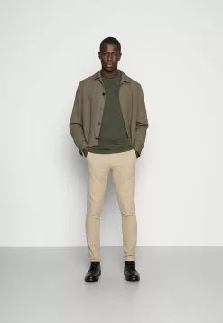 Pier One 5 PACK - T-Shirt Basic - Dark Blue/grey/khaki