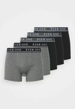 Pier One 5 PACK - Panties - Black/mottled Dark Grey