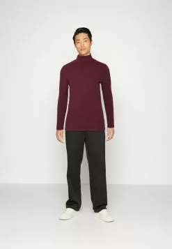 Pier One 2 PACK - Langarmshirt - Beige/bordeaux