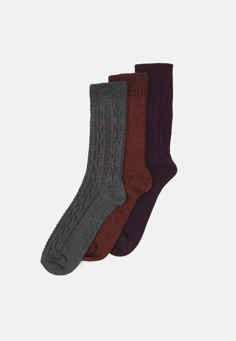 Pier One 3PACK - Socken - Dark Green/orange/bordeaux 3 Pier One 3PACK - Socken - Dark Green/orange/bordeaux – Bild 3