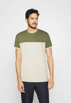 Pier One T-Shirt Print - Khaki/off-white