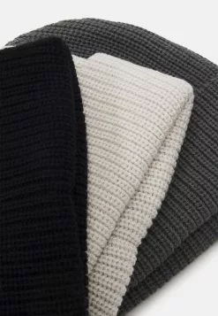Pier One UNISEX 3 PACK - Mütze - Black/dark Grey/off-white/ -Pier One Geschäft 2a1daa058c674c9dbb0074799d429f4b