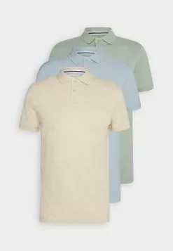 Pier One 3 PACK - Poloshirt - Mint/tan/light Blue -Pier One Geschäft 32306465451b49b68887f2f3443fe714