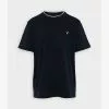 Pier One PIQUE EMBRO DETAIL - T-Shirt Basic - Dark Blue