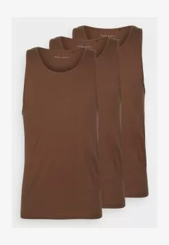 Pier One 3PCK SKIN TONE RIB VEST - Unterhemd/-shirt - Brown -Pier One Geschäft 441df9f4c8f242f193b2f72b7d9c6a28