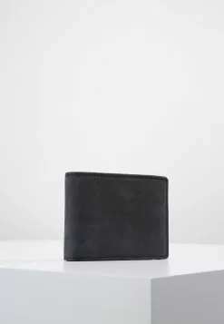 Pier One LEATHER - Geldbörse - Black