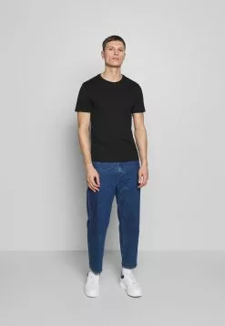 Pier One T-Shirt Basic - Black/white/blue