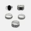 Pier One 5 PACK - Ring - Silver-coloured
