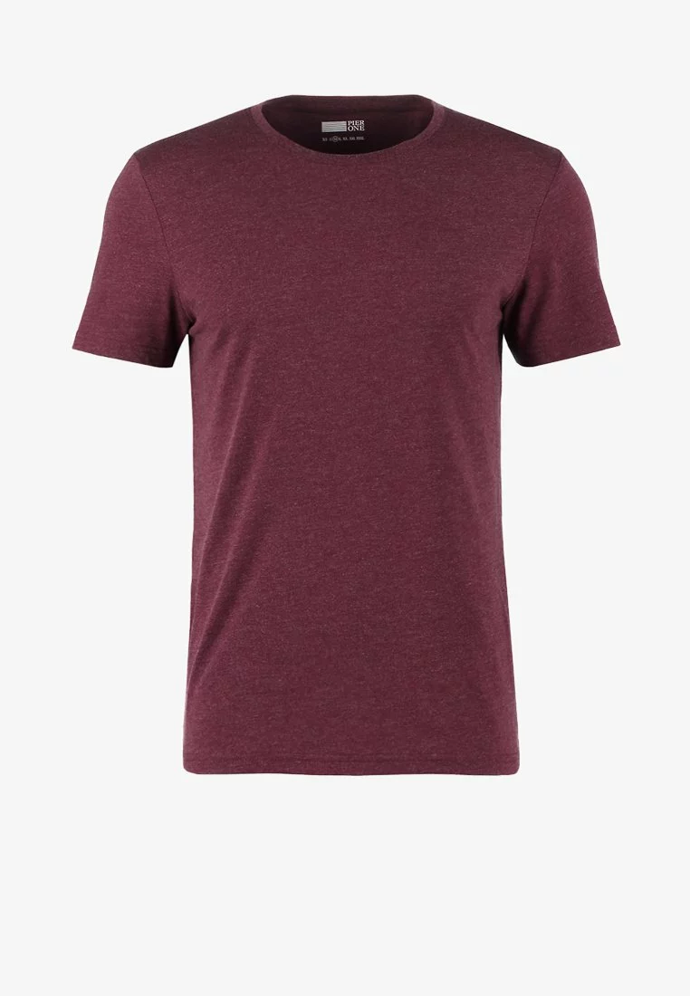 Pier One T-Shirt Basic - Bordeaux Melange 5 Pier One T-Shirt Basic - Bordeaux Melange – Bild 5