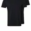 Pier One 2 PACK - T-Shirt Basic - Black