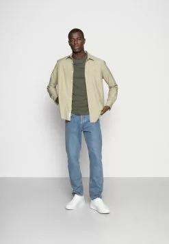 Pier One 3 PACK - T-Shirt Basic - Black/grey/green