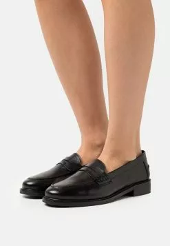 Pier One LEATHER - Slipper - Black