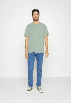 Pier One 5 PACK - T-Shirt Basic - Mint/off-white/khaki