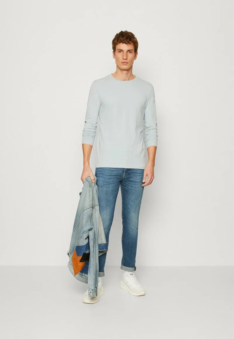 Pier One 2 PACK - Langarmshirt - Light Blue/dark Blue 1 Pier One 2 PACK - Langarmshirt - Light Blue/dark Blue