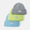 Pier One UNISEX 3 PACK - Mütze - Grey, Neon Green, Light Blue