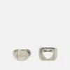 Pier One 2 PACK - Ring - Silver-coloured