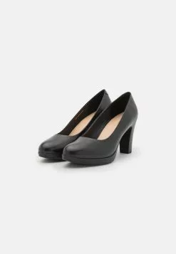 Pier One LEATHER - Plateaupumps - Black -Pier One Geschäft cb9dcb9e5ca84540a8855df09b5d8b0c