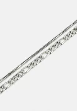 Pier One UNISEX 2 PACK - Halskette - Silver-coloured -Pier One Geschäft cf6f08890df94452960c4e8f7f3ae2ef