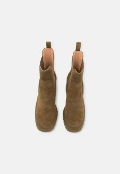 Pier One LEATHER - High Heel Stiefelette - Khaki -Pier One Geschäft d027936bad924b7580f943497494a525