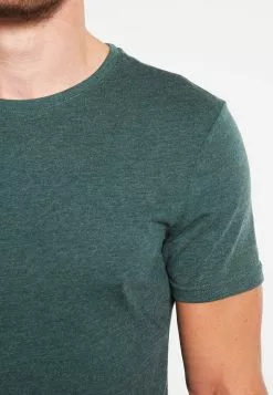 Pier One T-Shirt Basic - Green Melange -Pier One Geschäft d508f159fdf845899bceb24aac987afc