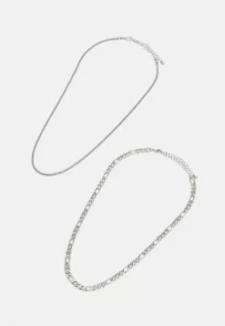 Pier One UNISEX 2 PACK - Halskette - Silver-coloured -Pier One Geschäft dc536fad5c54433bbebbb500401f9c06 2