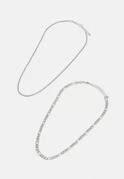 Pier One SET - Halskette - Silver-coloured -Pier One Geschäft dc536fad5c54433bbebbb500401f9c06