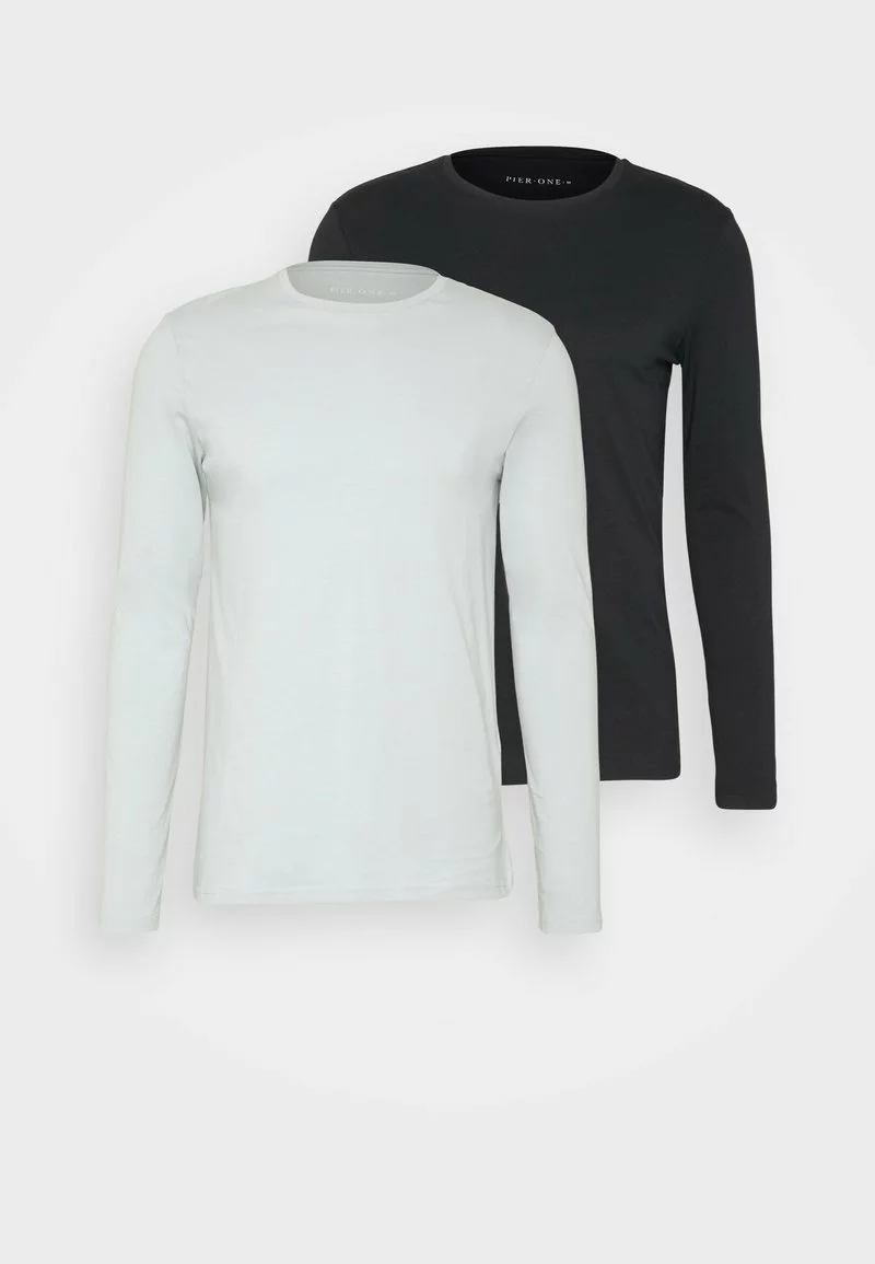 Pier One 2 PACK - Langarmshirt - Light Blue/dark Blue 6 Pier One 2 PACK - Langarmshirt - Light Blue/dark Blue – Bild 6