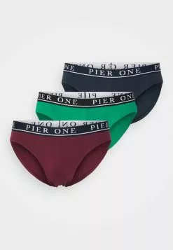 Pier One BRANDED WAISTBAND BRIEFS 3 PACK - Slip - Dark Blue /green/bordeaux -Pier One Geschäft e4133ac12af345d2ba6dfa134f8b50cd