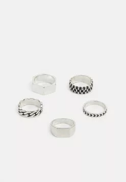 Pier One 5 PACK - Ring - Silver-coloured -Pier One Geschäft fc3926f0e1e341beb8f9300523b0deb6 1